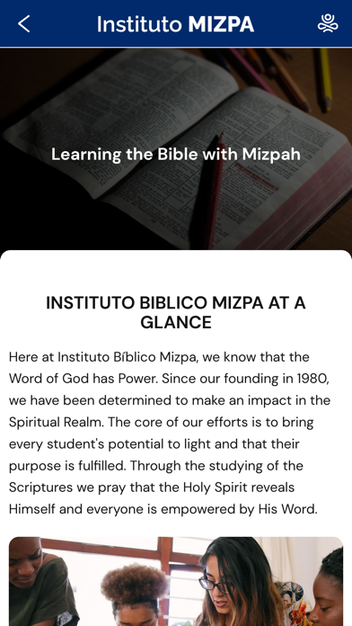 Instituto Bíblico Mizpa Screenshot