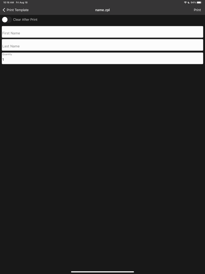 Zebra Printer Setup Utility