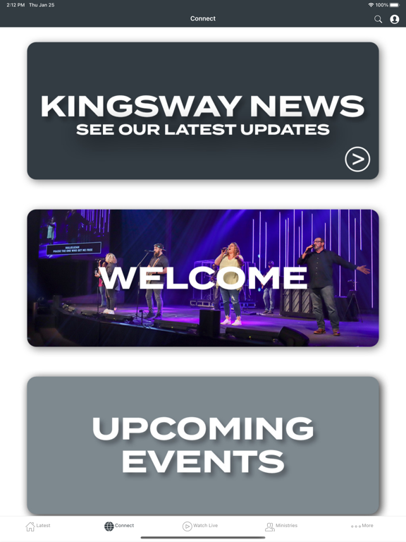 Kingsway Christian Church iPad screenshot 2 - Lifestyle app