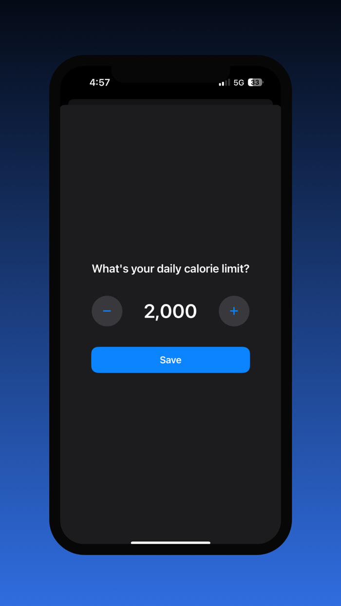 Minimal Calorie Tracker