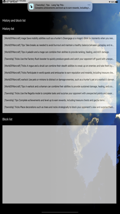 Game Tips reminder Screenshot