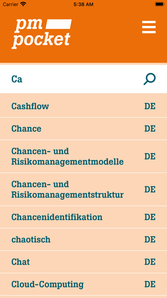 #2. PM Dictionary DE/EN (iOS) Podle: a@m Advisory GmbH