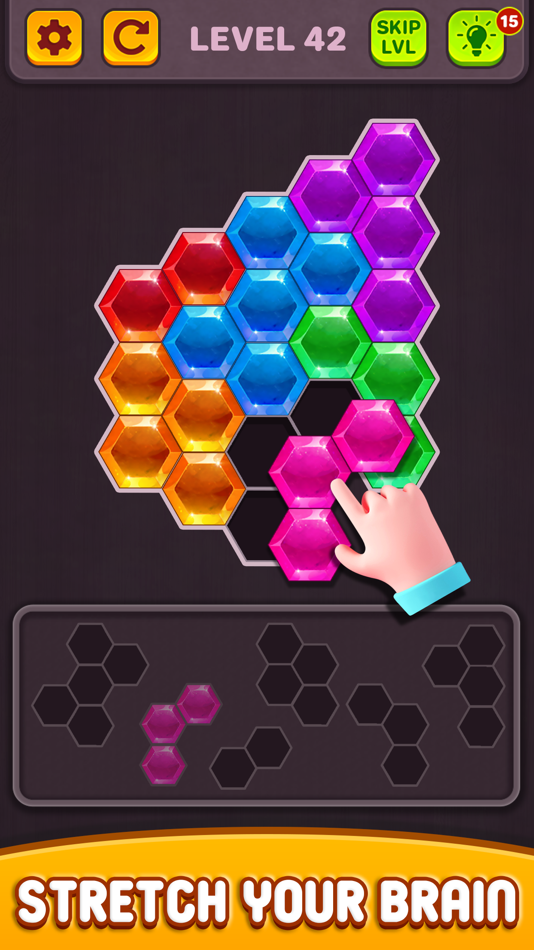 #2. Hexa Block Puzzle: Tangram Puz (iOS) By: Mrudul Babariya