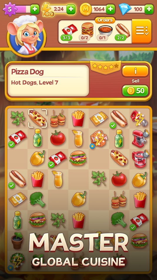 #4. Merge Inn - Tasty Match Puzzle (iOS) 由: Original Games Pte. Ltd.