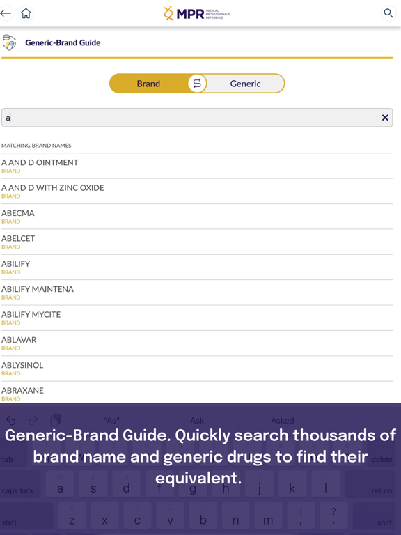 MPR Drug and Medical Guide iPad screenshot 5 - Medical app