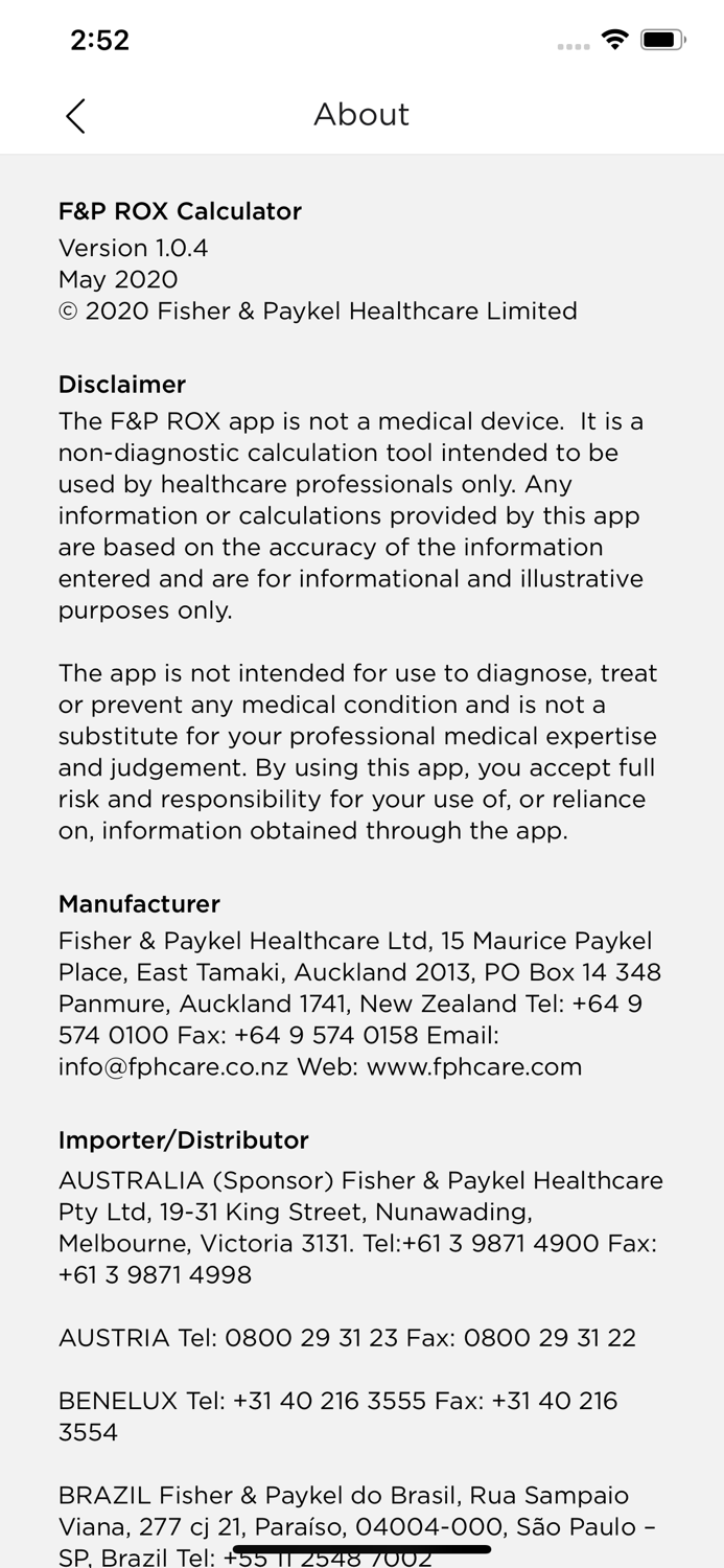 FandP ROX Calculator