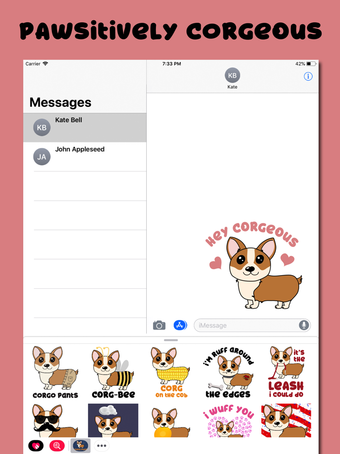 Corgi Puns - cute dog stickers