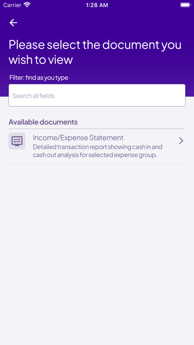 Student Expenses Screenshot
