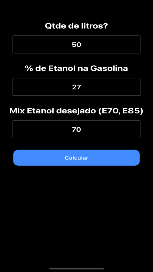 Calc Mix Etanol (iOS) 由: Henrique Klein Calc Mix Etanol (iOS) 由: Henrique Klein