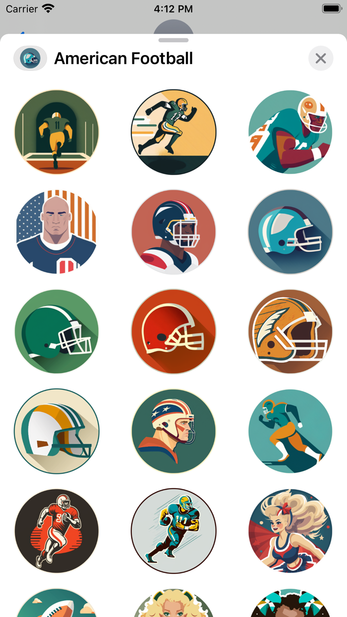 American Football Sticker Set
