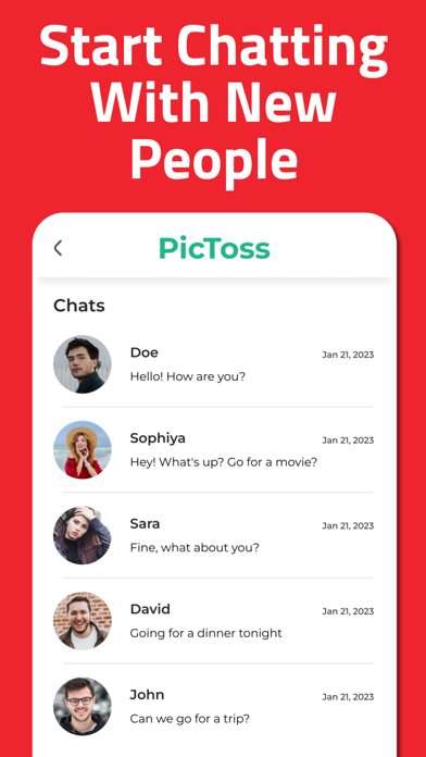 PicToss Photo Roulette & Chat Screenshot