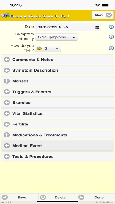 EndometriosisDiary3 Screenshot