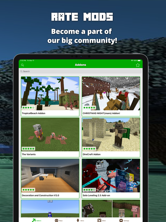 Mods for Minecraft PE (Addons) iPad screenshot 7 - Entertainment app