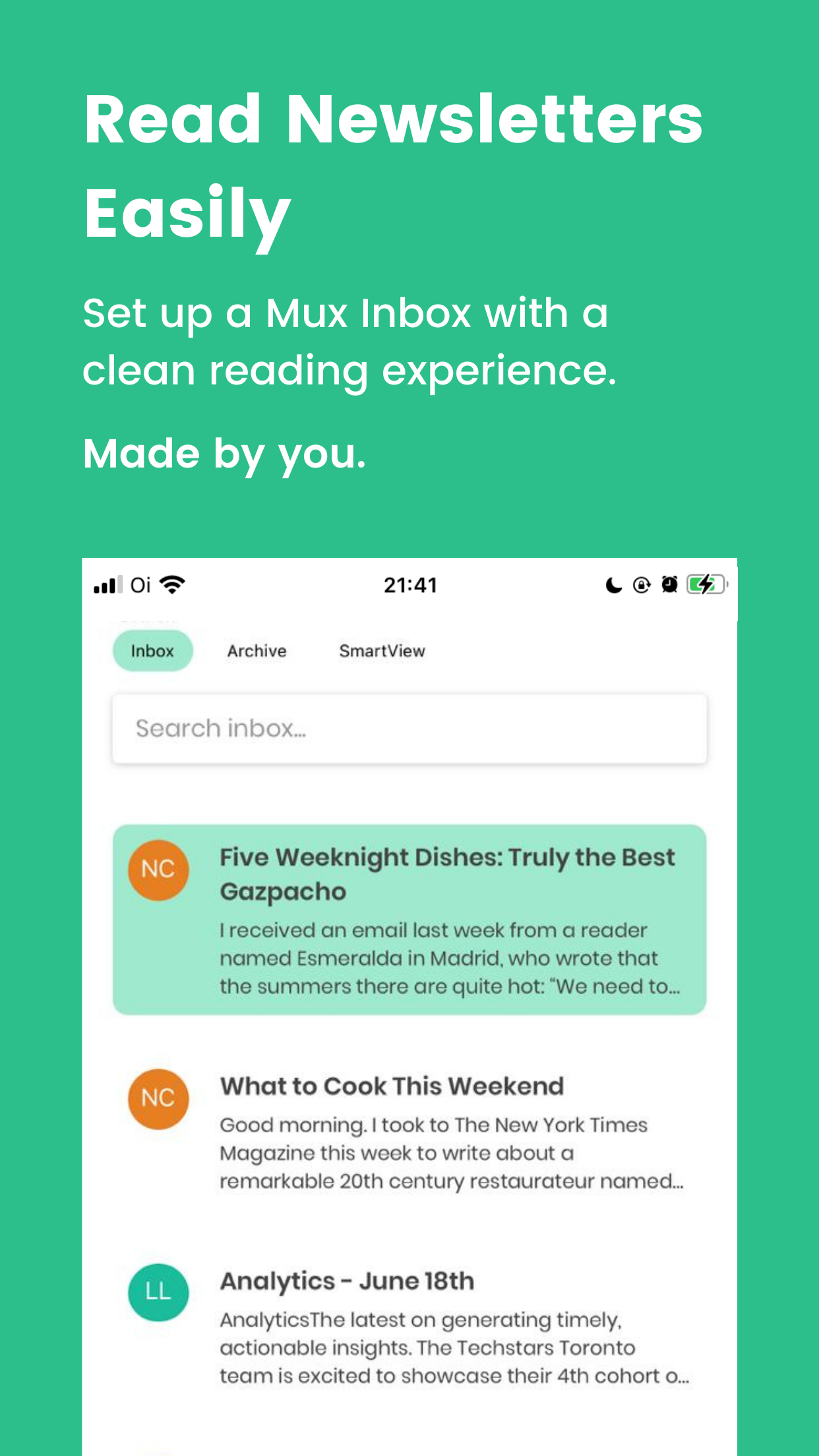 Mux: Read newsletters easily