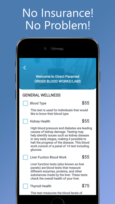 Direct Paramed Customer Screenshot