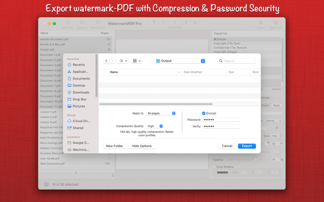 ‎WatermarkPDF Pro Screenshot