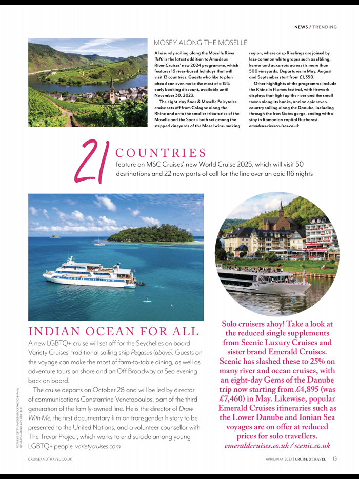 Cruise and Travel Magazine