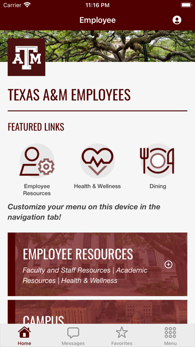 Texas A&M University Screenshot