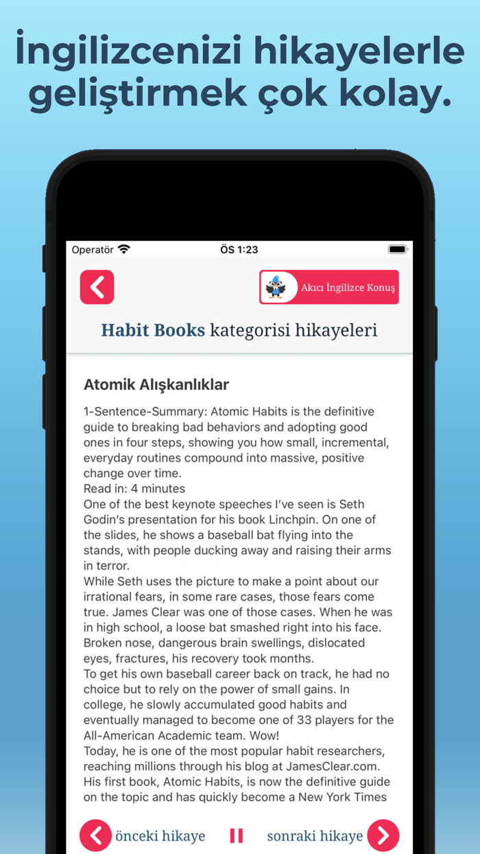 kitApp ile İngilizce Kitap Oku