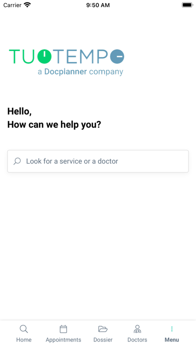 Tuotempo - Patient App Demo Screenshot