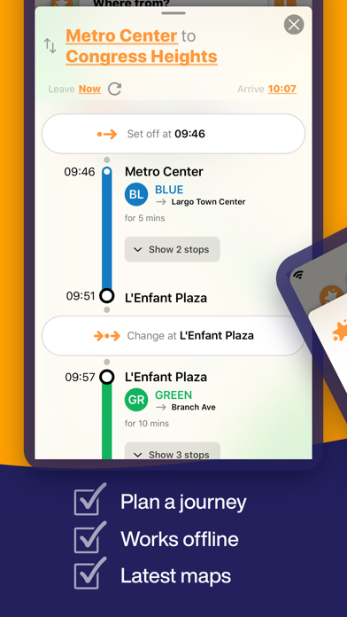 Screenshot #3 pour Washington DC Metro Route Map