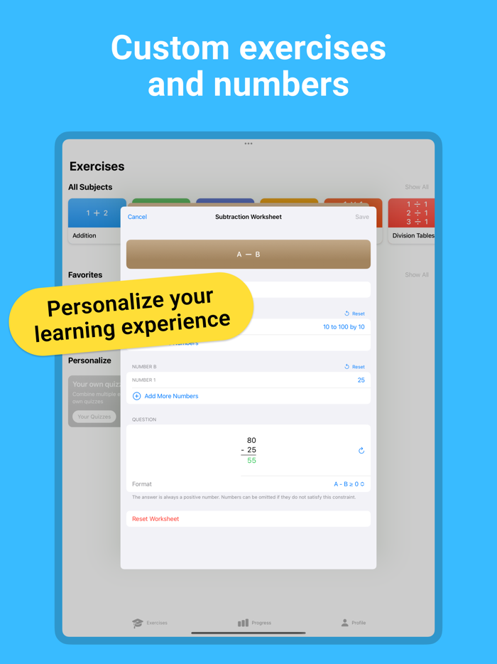 Mental Math Games Learning App