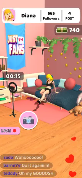 Game screenshot JustFans apk