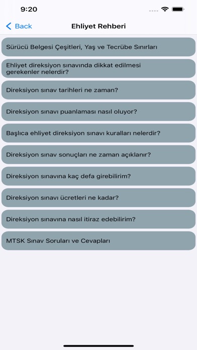 Sürüş ve Ehliyet Rehberi Screenshot