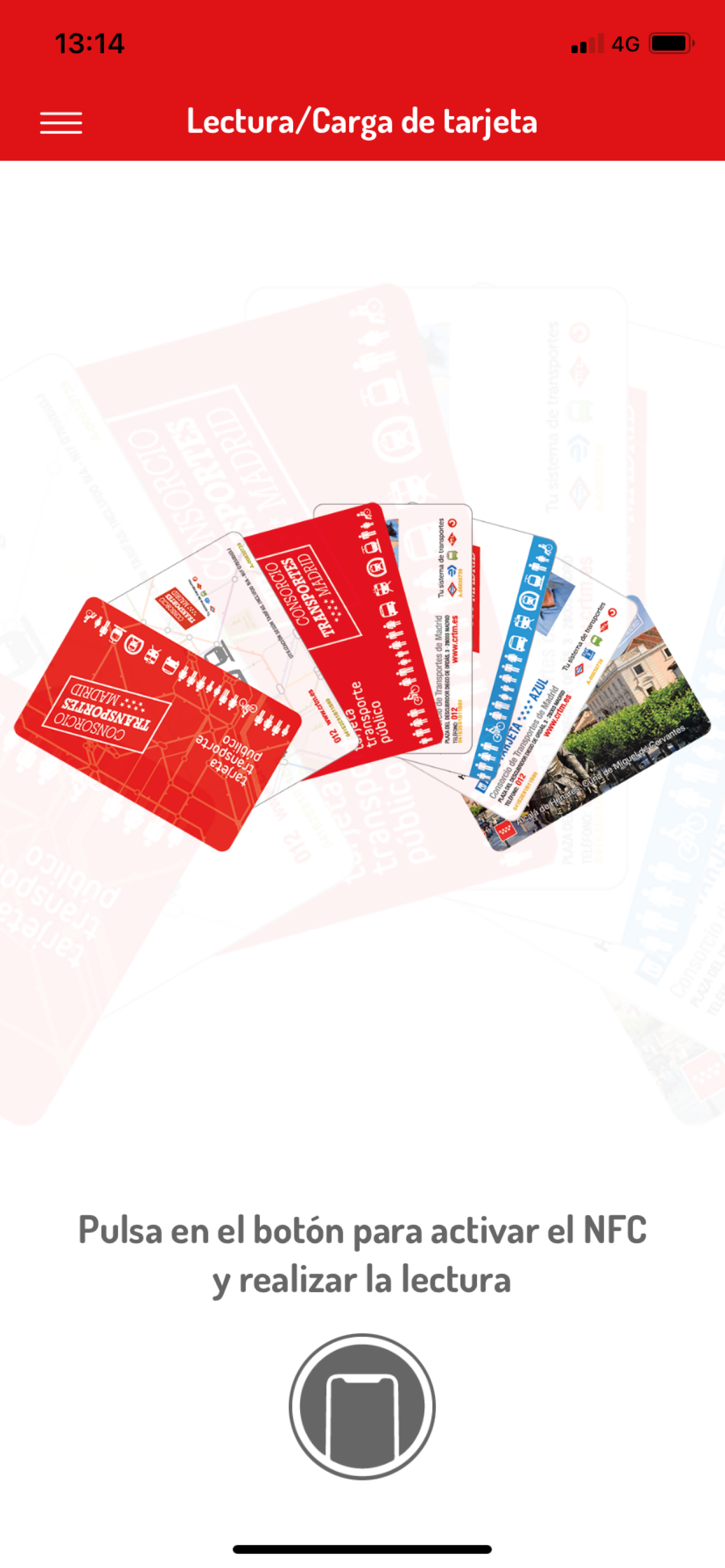 Tarjeta Transporte