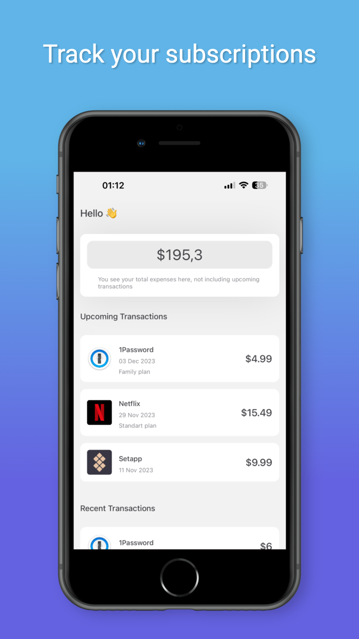 Lavia - Subscriptions Tracker