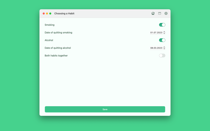 Day counter bad habits