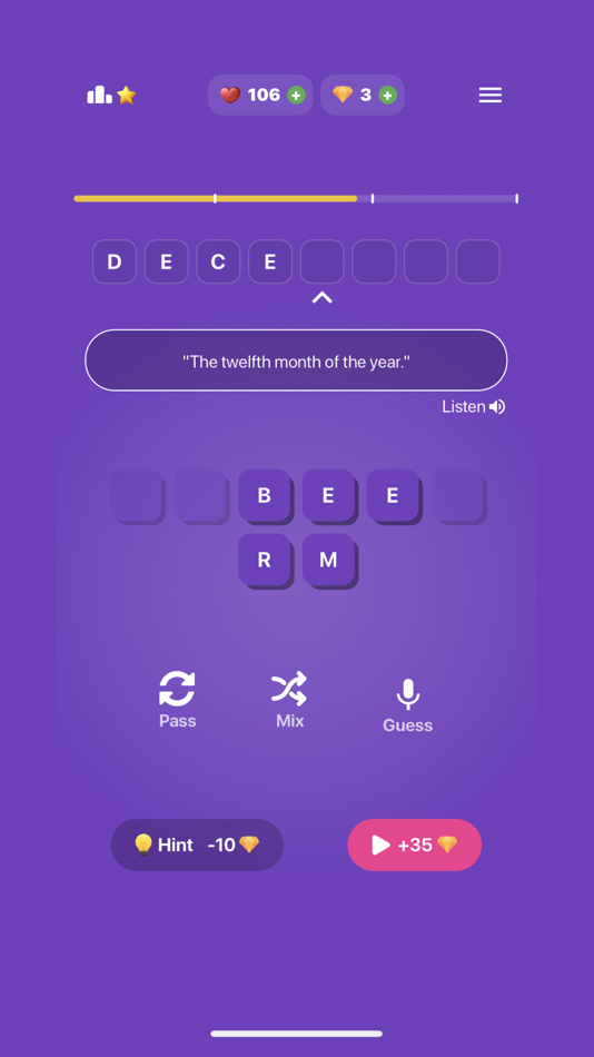 #2. Wordint: Word Game (iOS) By: Sedat Gulmen