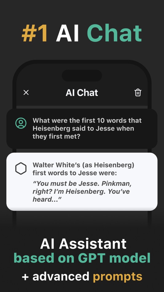 #1. Chatsy - AI Chatbot Assistant (iOS) 由: Kseniya Adamchyk