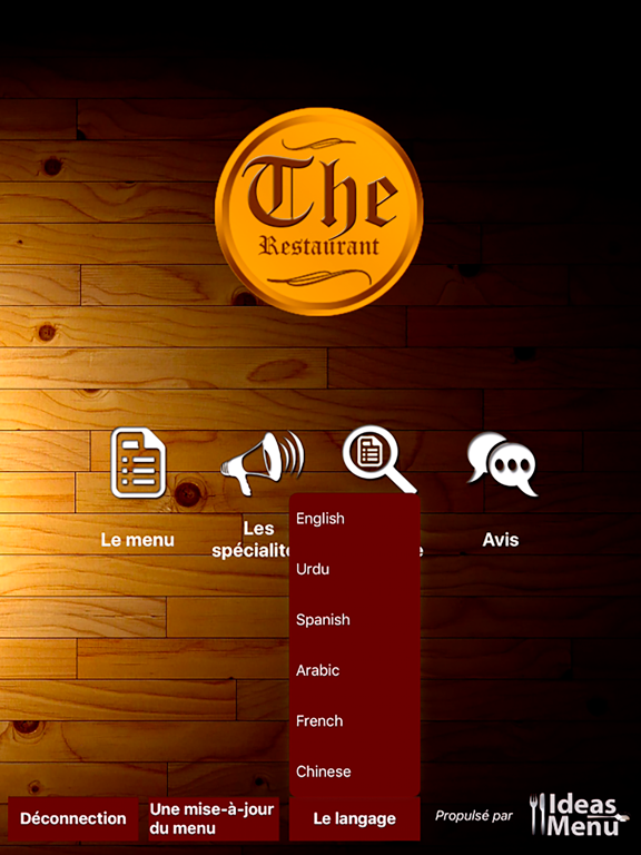 IdeasMenuX app screenshot