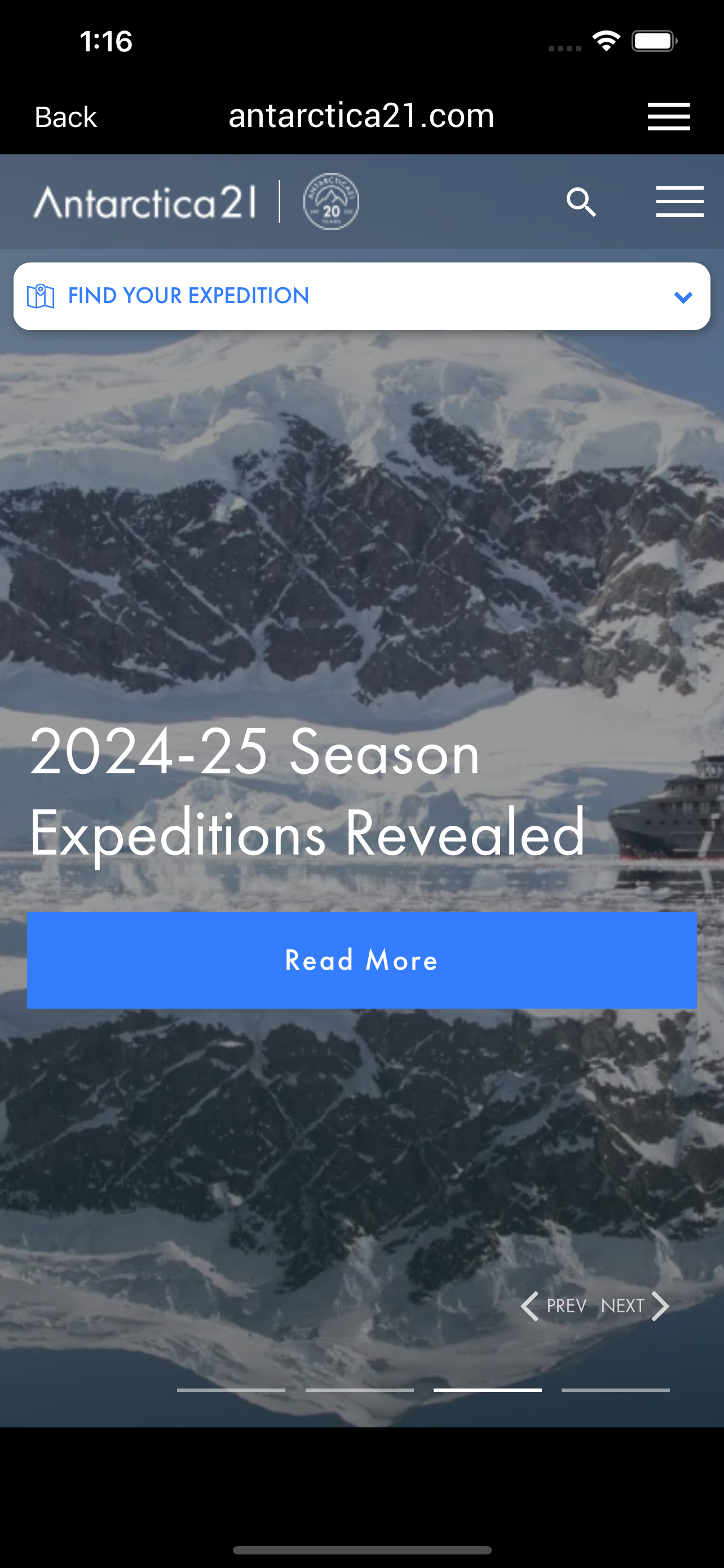 Antarctica21 Mobile App