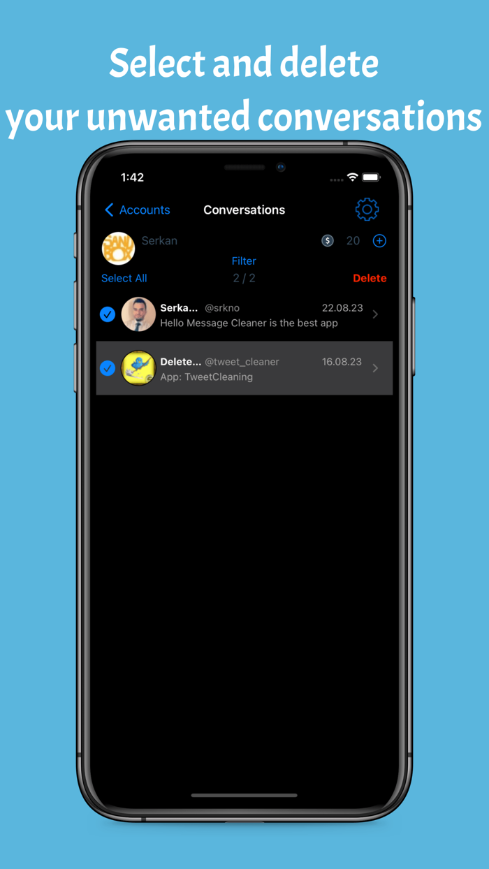 Message Cleaner for Twitter