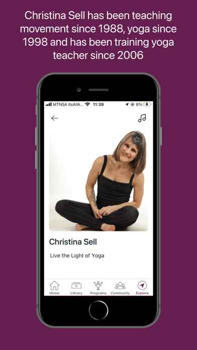 Christina Sell Yoga Online Screenshot