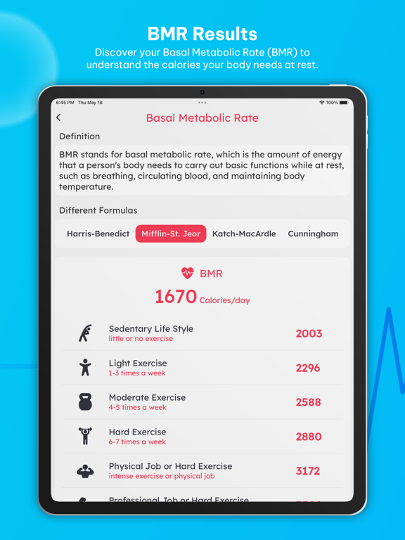 Calculate BMR screenshot 2
