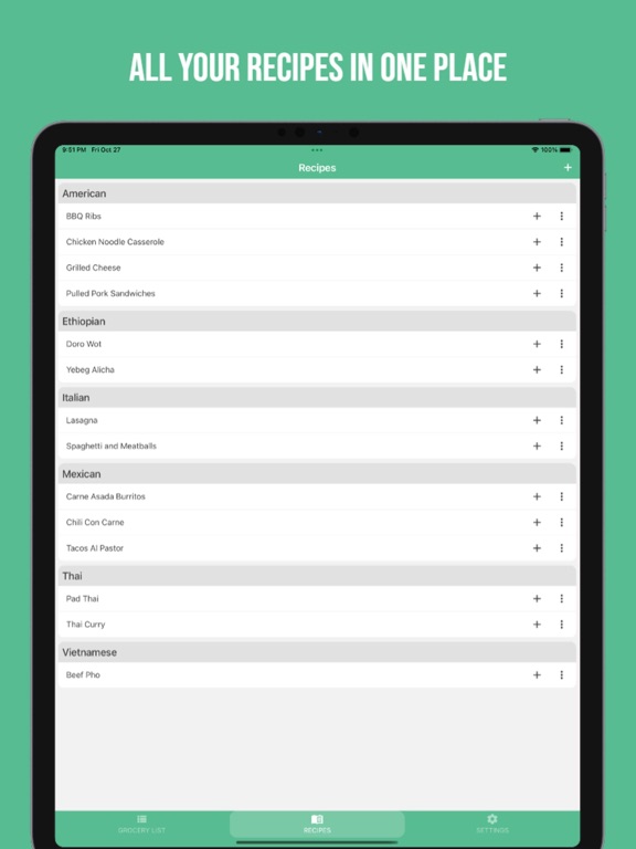 Loaf - Grocery List iPad screenshot 3 - Shopping app