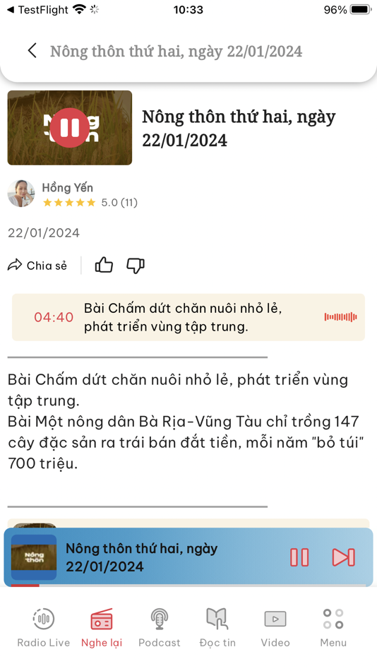 #5. VOH Radio Online (iOS) Podle: THE VOICE OF HO CHI MINH CITY PEOPLE