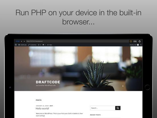DraftCode for PHP IDE iPad app afbeelding 2