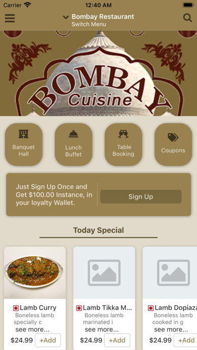 Bombay Cuisine & Banquet Hall Screenshot