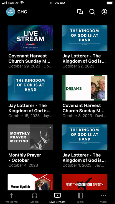 Covenant Harvest Church Screenshot