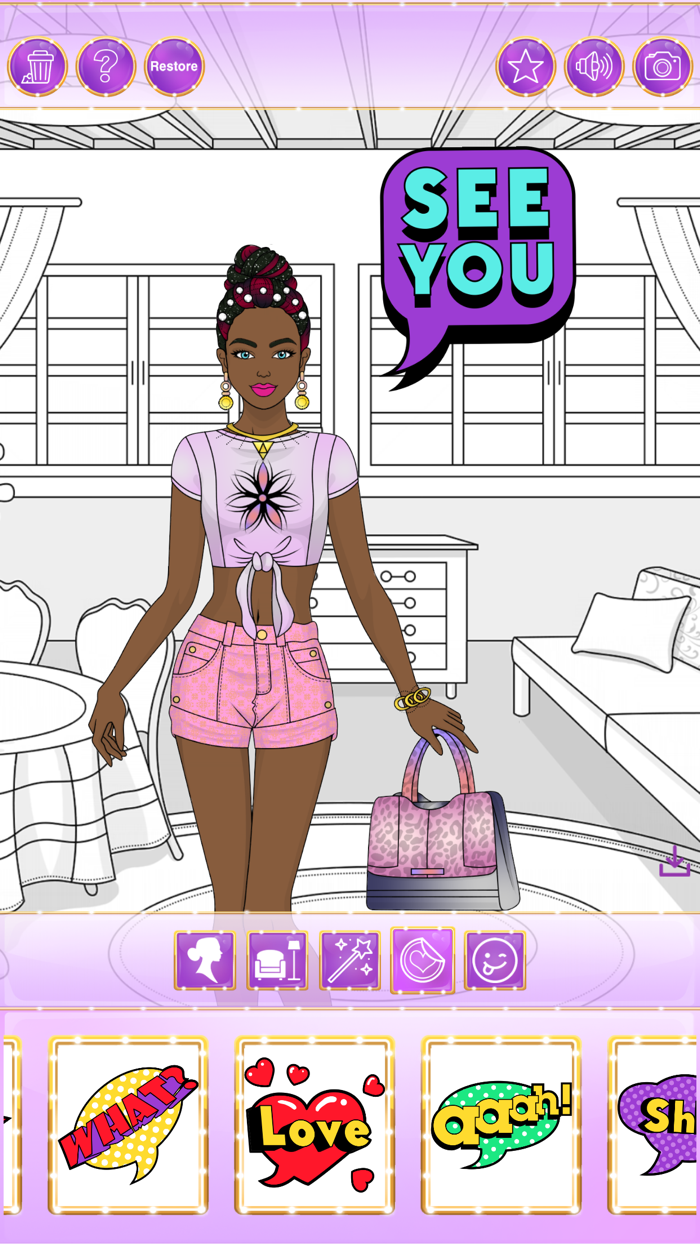 College Girl Coloring Dress Up