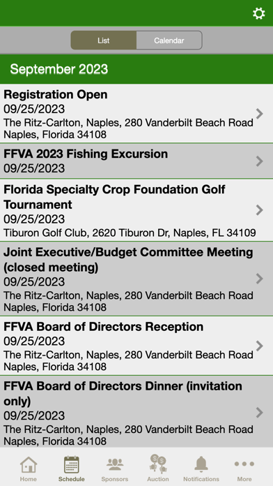 Florida Fruit & Veg. Assoc. Screenshot