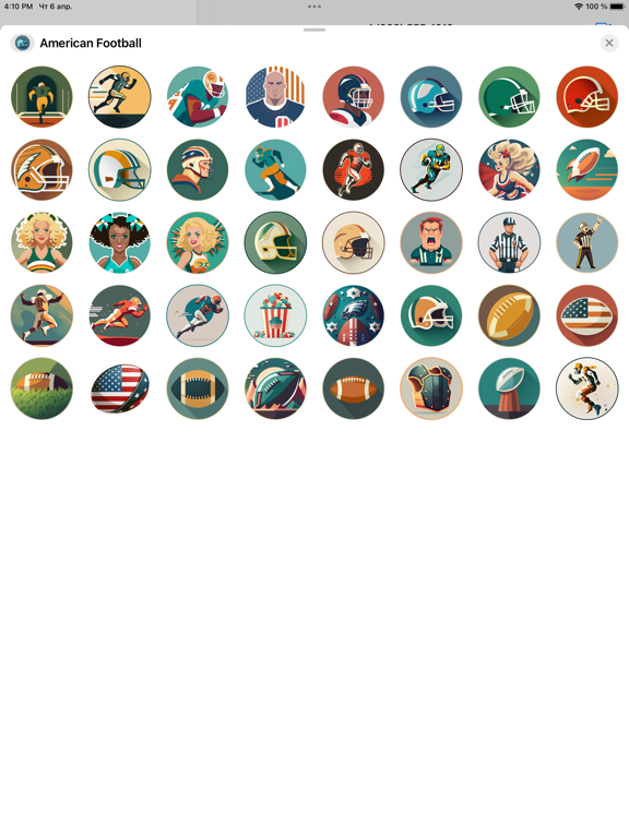 Screenshot #4 pour American Football Sticker Set