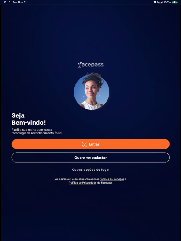 Facepass Pessoal iPad screenshot 1 - Entertainment app