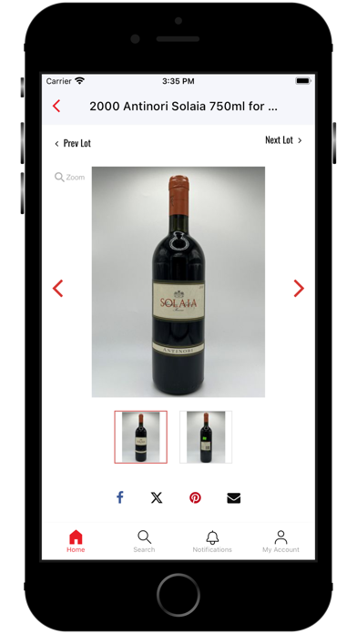 Griffin Wine Storage Screenshot