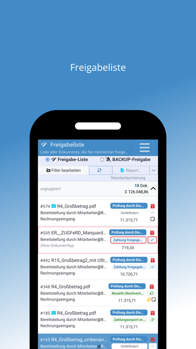 FLOWWER - Rechnungsfreigabe Screenshot