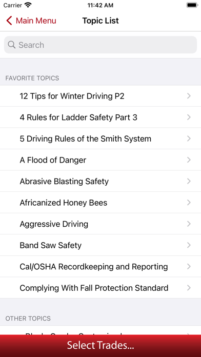 Safety Meeting App Screenshot